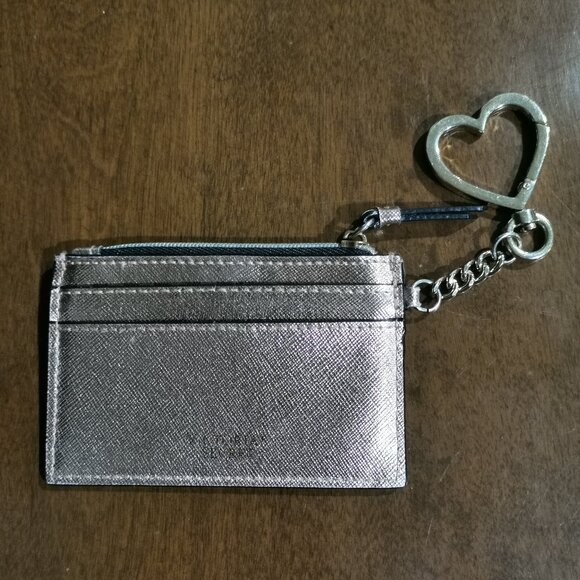 4 1/4" x 3" Metallic Laser Cut Rose Gold Card Holder / Coin Purse EUC #219 - Picture 4 of 8